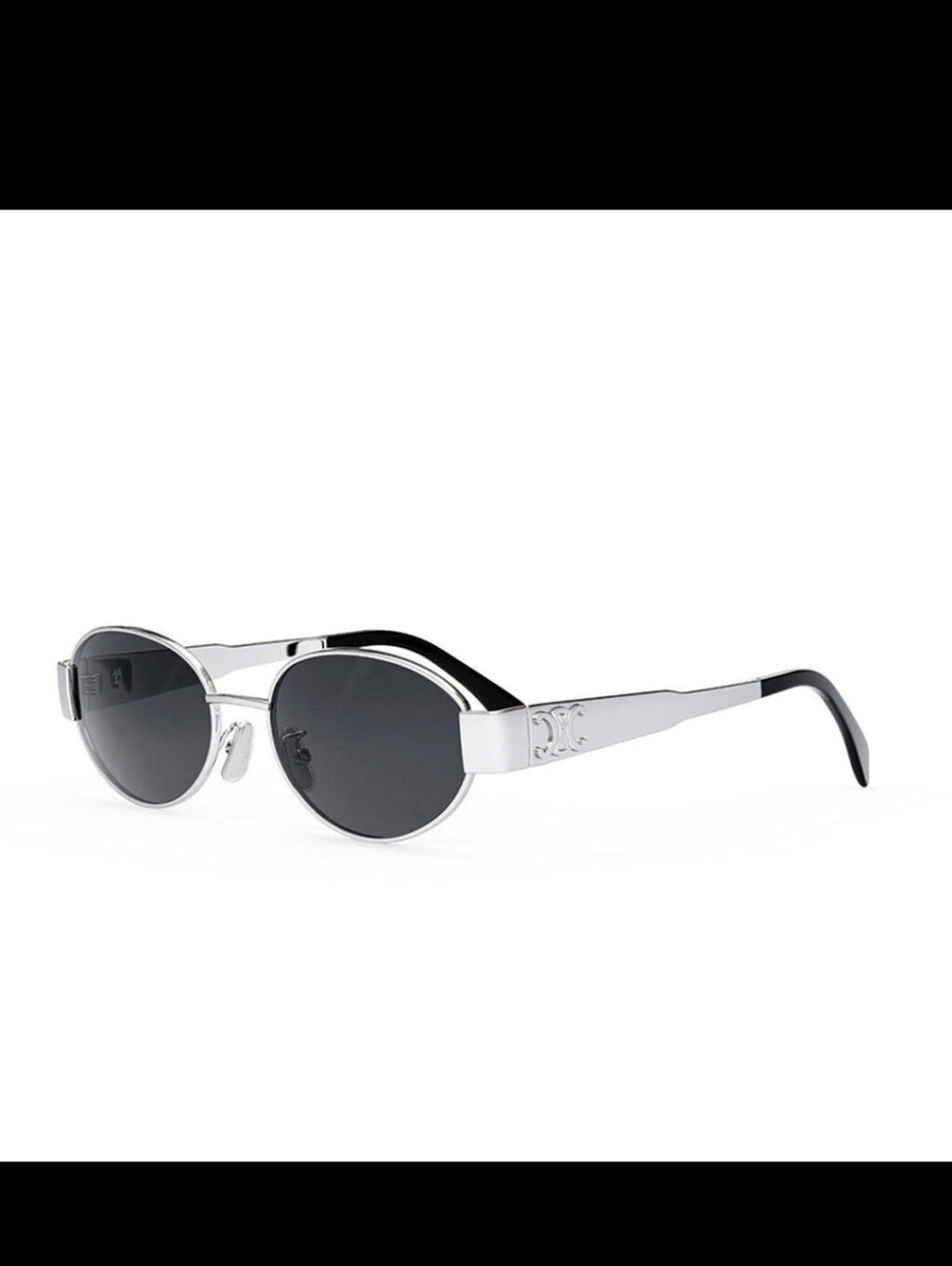 Brand NEW!! Celine CL40235U 16A Triomphe Metal Sunglasses Silver Frame Grey Lens - Picture 12 of 16